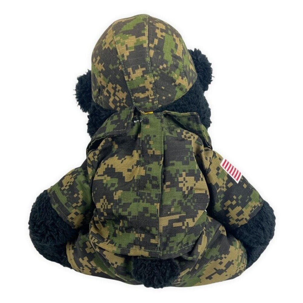 Bear Digital Camo Black Bear Army Dog Tags Camouflage Plush Stuffed Toy Retired - Picture 5 of 8